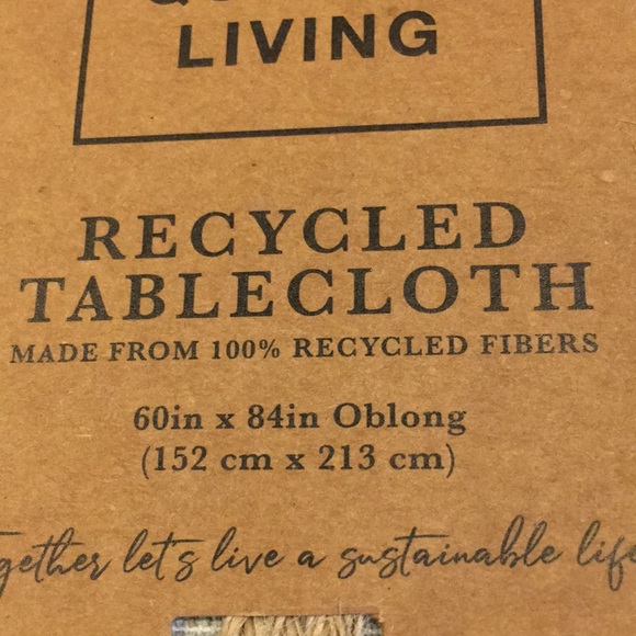 Gray Lace Trim  Recyclable Table Cloth Oblong NWT - Picture 11 of 16